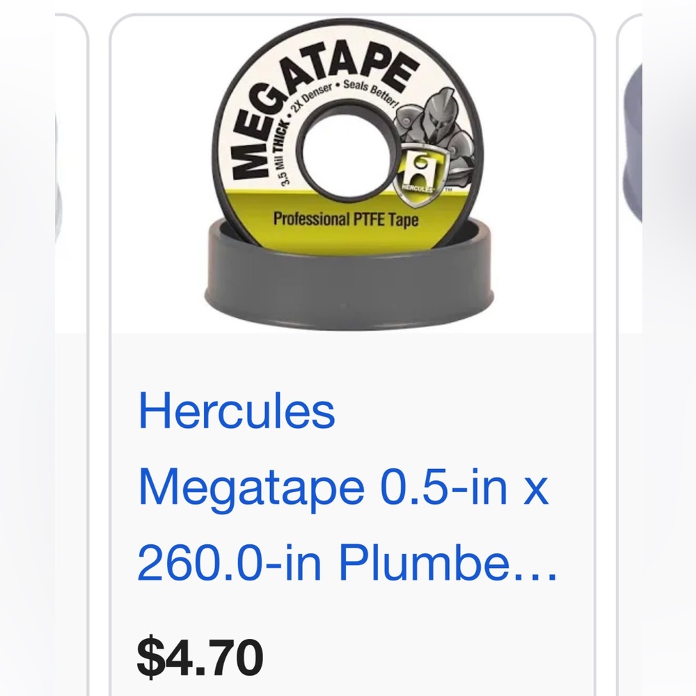 2 pack Hercules Megatape PTFE Thread Seal Tape
